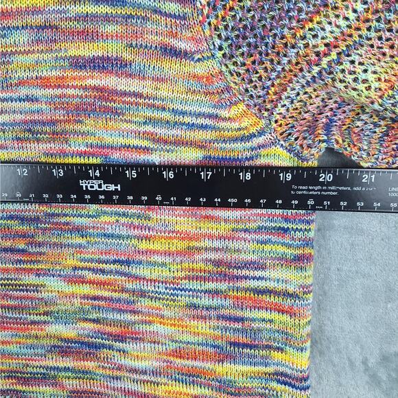 Womens‎ Sweater Large Rainbow Colorful Crochet Boho Cozy Comfy Pullover Artsy - Picture 4 of 7